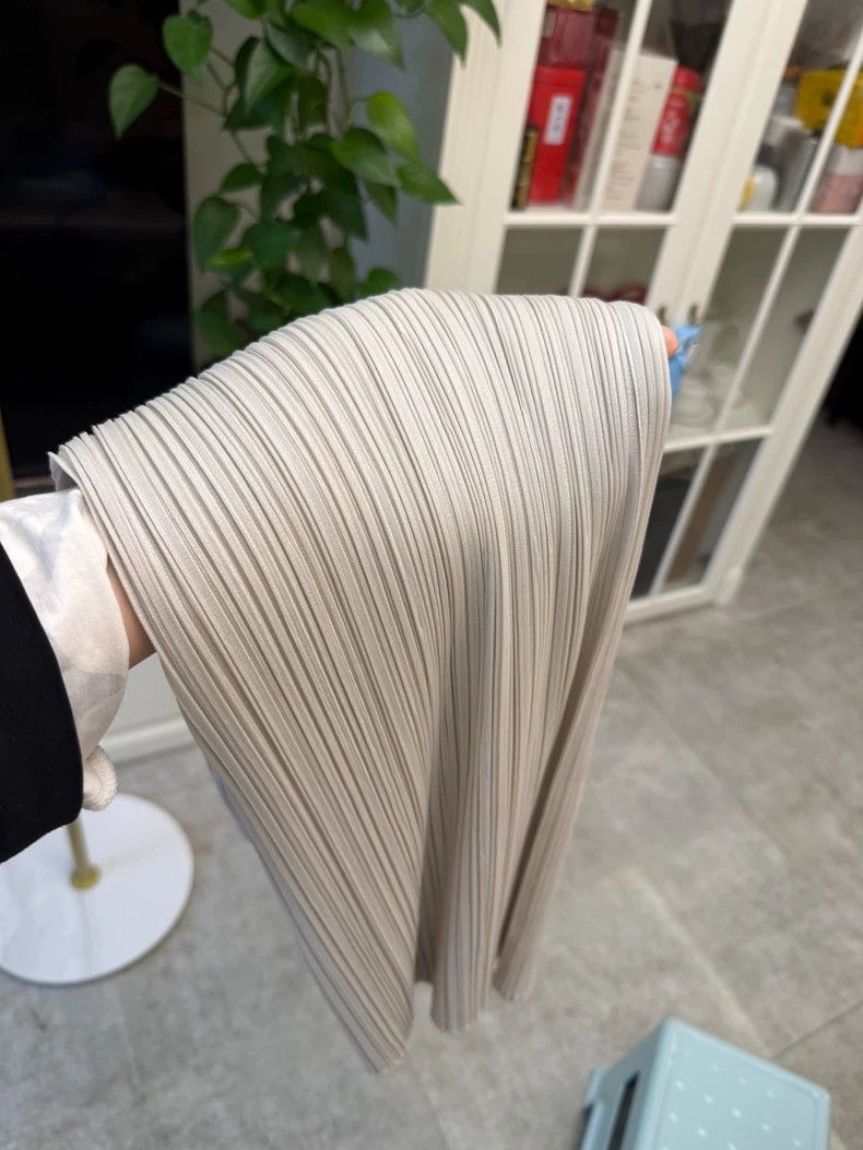 Issey Miyake Issey Miyake Pleated Skirt Beige Limited Edition-yf Size 22" - 4 Thumbnail