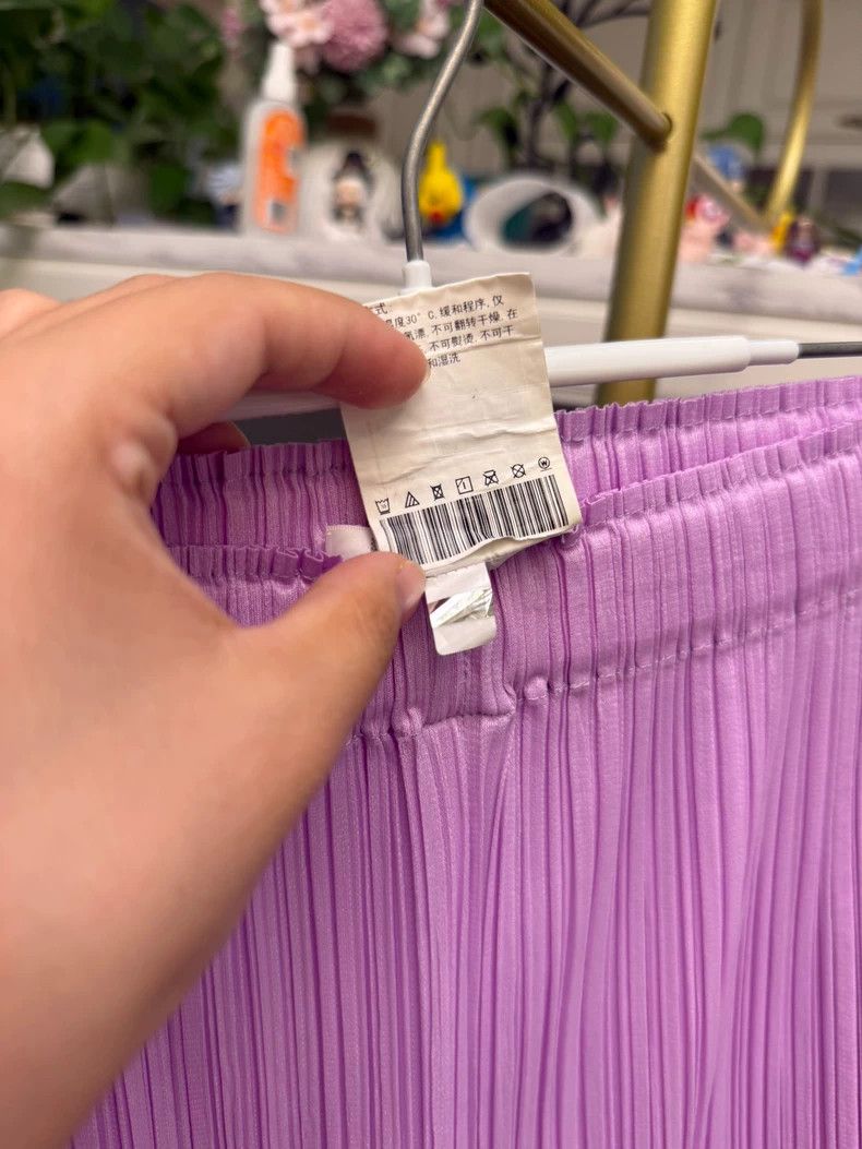 Issey Miyake Pleated Wide-Leg Pants in Light Purple-yf Size US 26 / EU 42 - 5 Thumbnail
