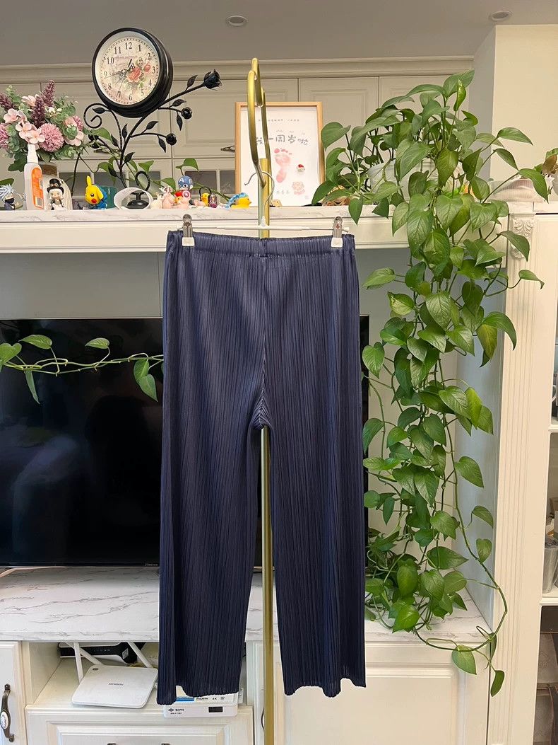 Issey Miyake Pleats Please Issey Miyake Navy Wide Pants-yf Size US 26 / EU 42 - 5 Thumbnail