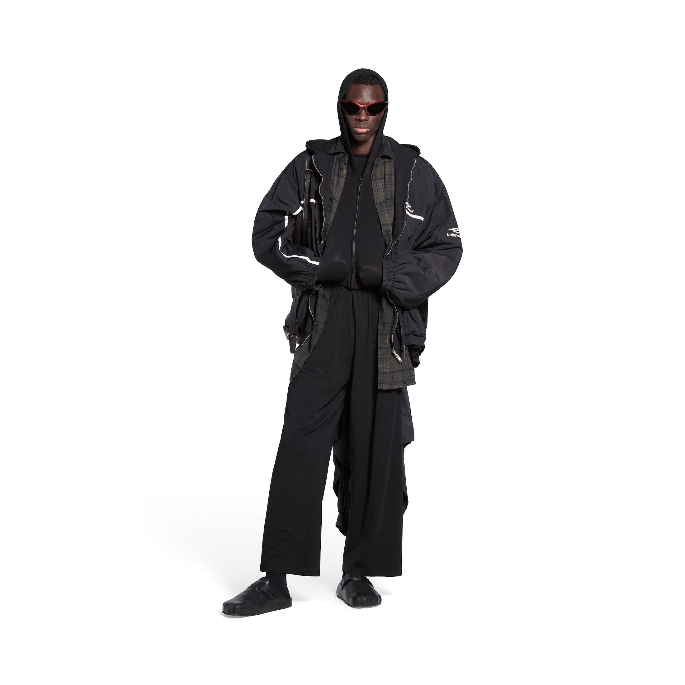 Balenciaga 4 LAYERS 3B SPORTS ICON LAYERED TRACKSUIT JACKET IN BLACK Size US M / EU 48-50 / 2 - 3 Thumbnail
