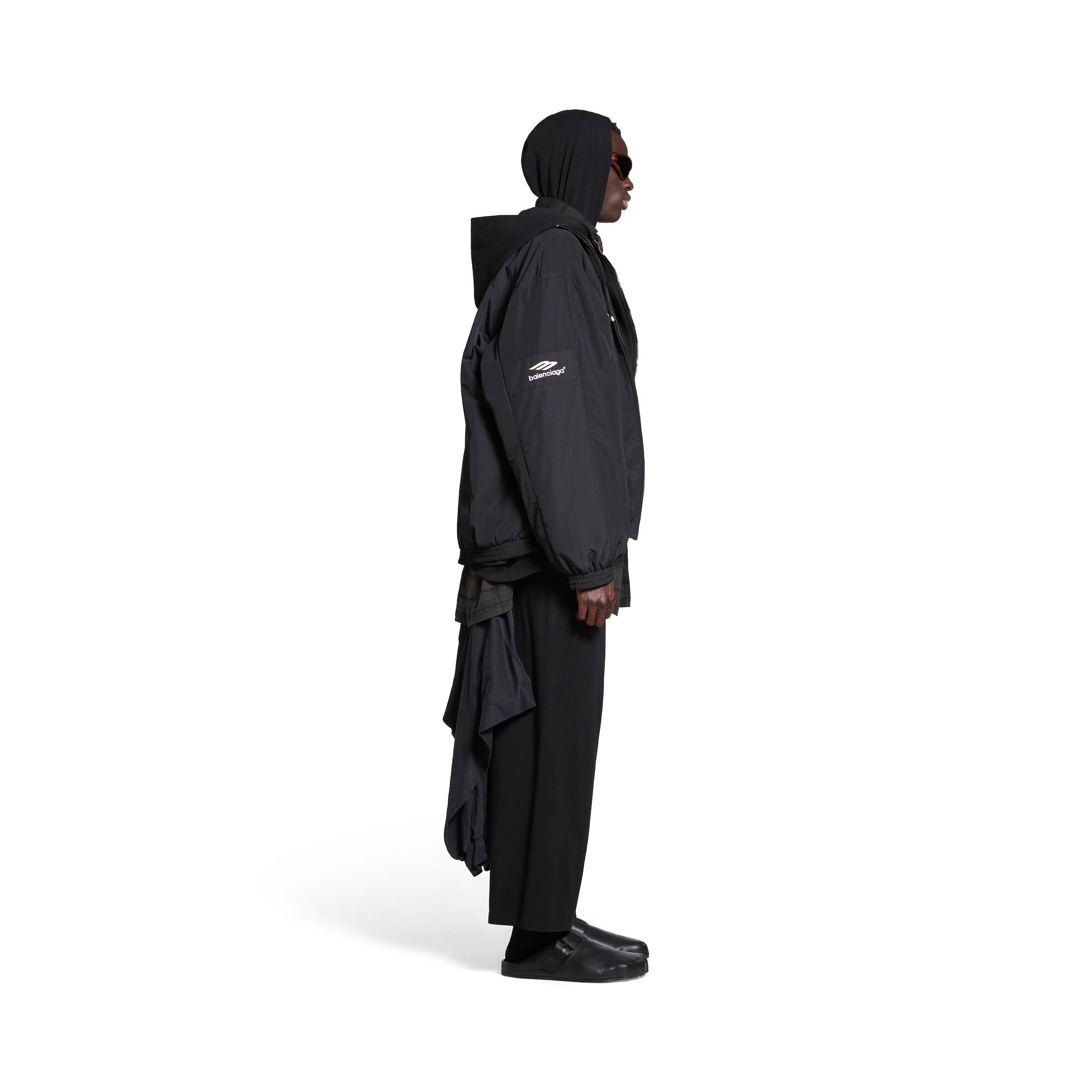 Balenciaga 4 LAYERS 3B SPORTS ICON LAYERED TRACKSUIT JACKET IN BLACK Size US L / EU 52-54 / 3 - 4 Thumbnail
