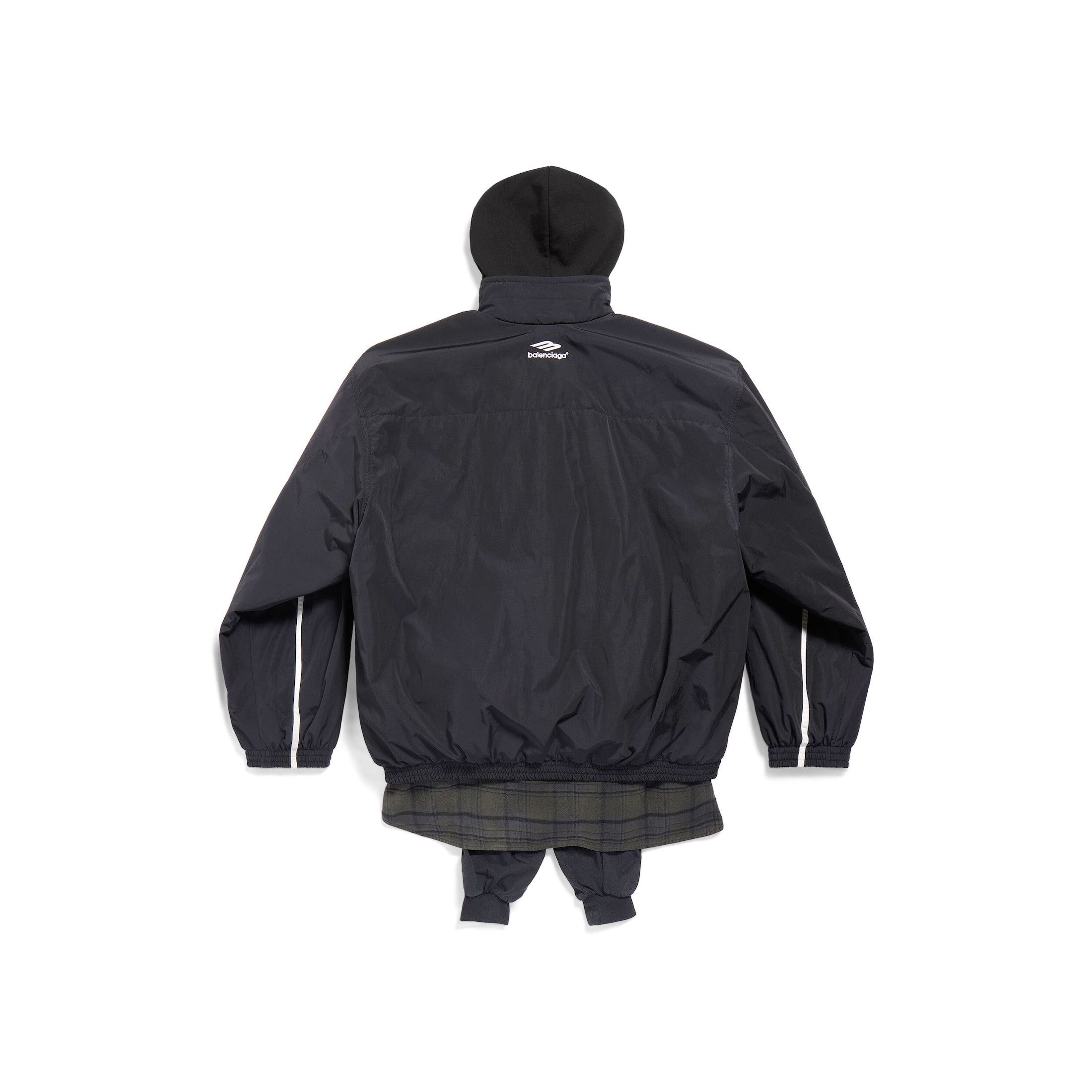 Balenciaga 4 LAYERS 3B SPORTS ICON LAYERED TRACKSUIT JACKET IN BLACK Size US L / EU 52-54 / 3 - 2 Thumbnail