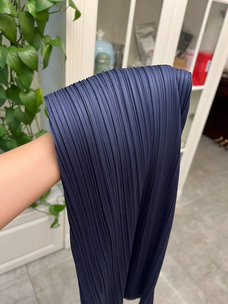 Issey Miyake New Japanese Navy Blue Pleated Pants-yf Size US 26 / EU 42 - 7 Thumbnail
