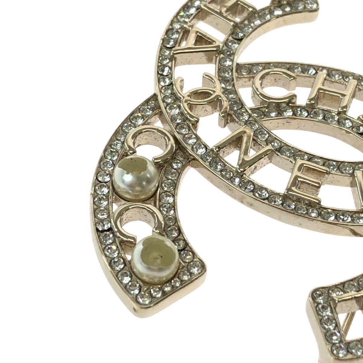 Chanel Chanel Chanel Metal Faux Pearl Coco Mark Brooch Metal Brooch Size ONE SIZE - 7 Thumbnail
