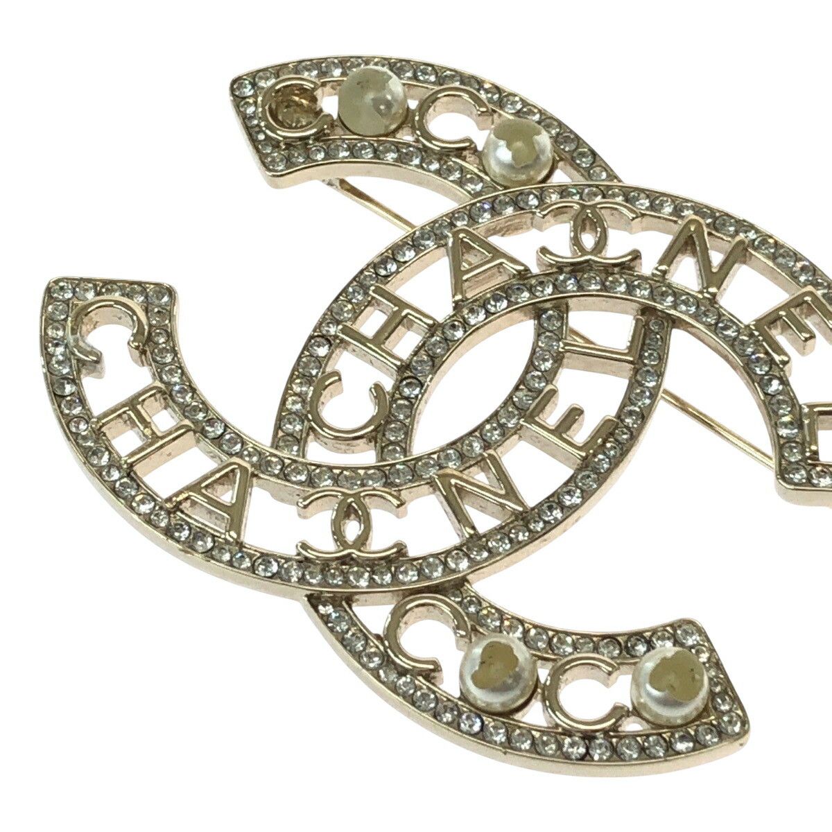 Chanel Chanel Chanel Metal Faux Pearl Coco Mark Brooch Metal Brooch Size ONE SIZE - 8 Thumbnail