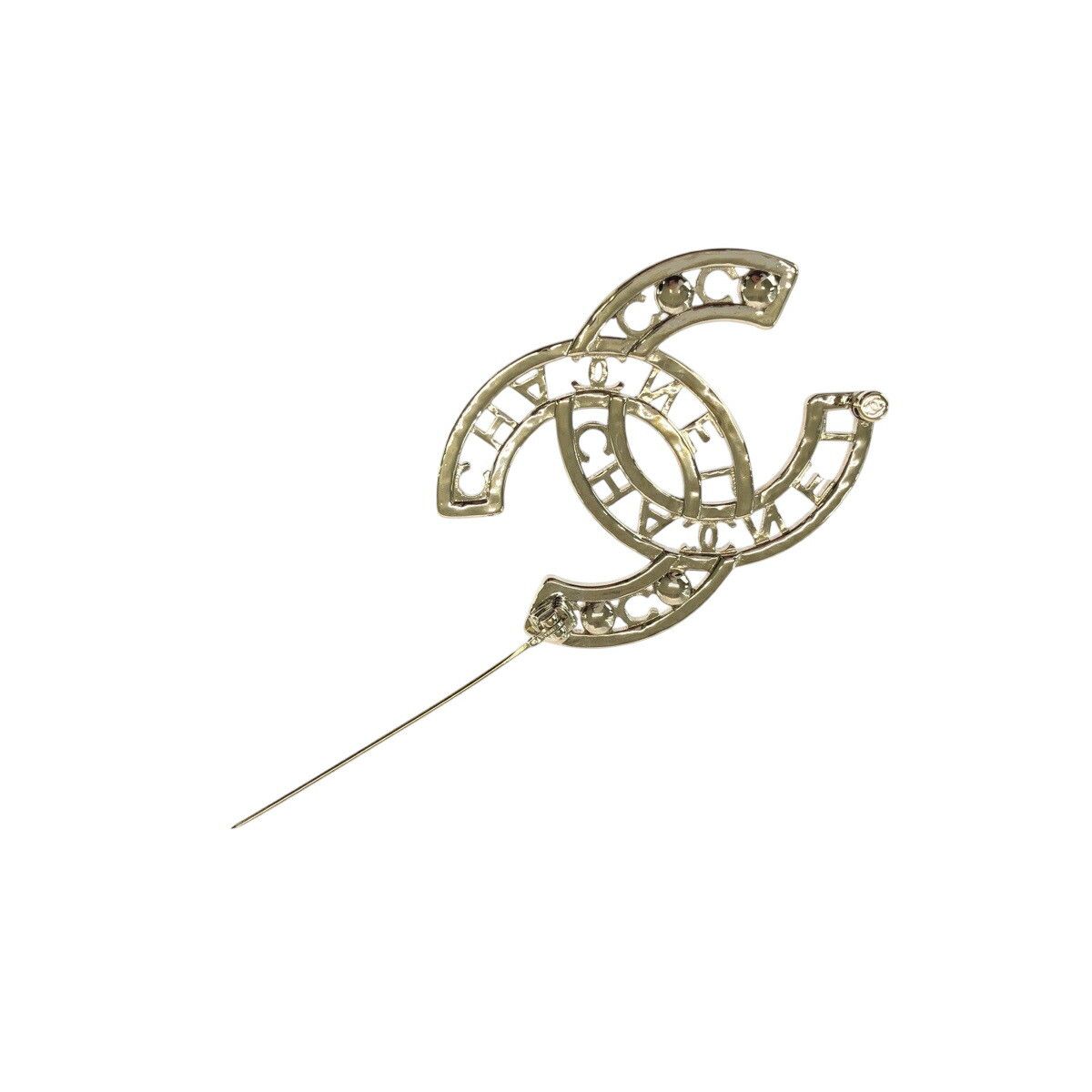 Chanel Chanel Chanel Metal Faux Pearl Coco Mark Brooch Metal Brooch Size ONE SIZE - 4 Thumbnail