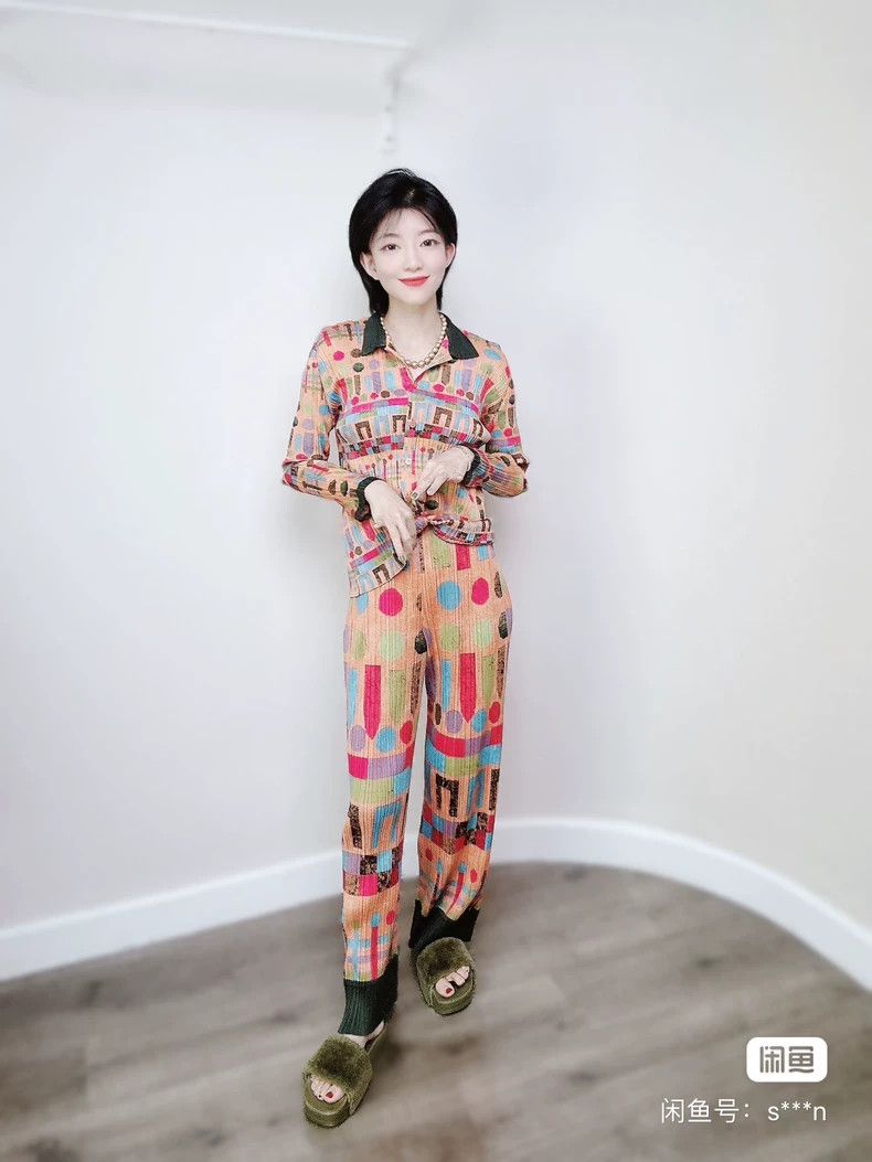 Issey Miyake Colorful Patterned Loose Fit Pants-yf Size US 26 / EU 42 - 8 Thumbnail