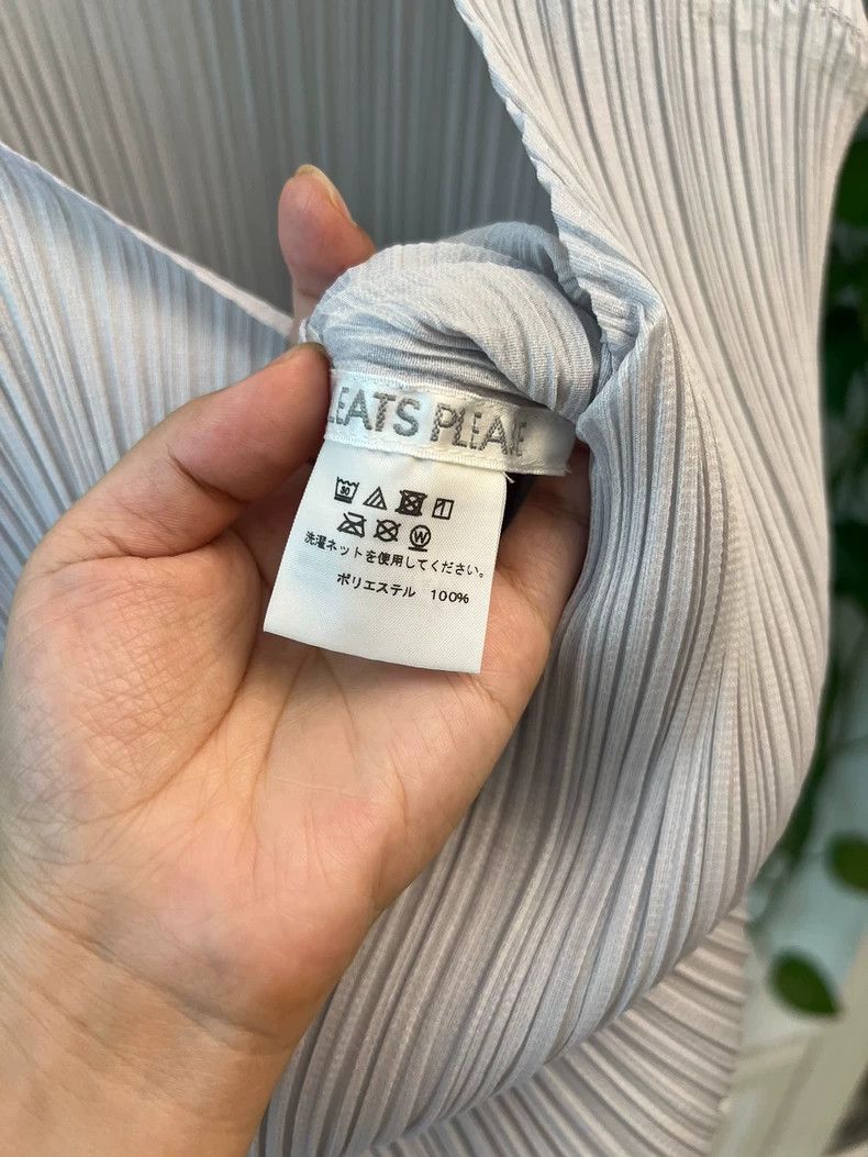 Issey Miyake Issey Miyake Pleated Dress Light Gray JH113-yf Size 22" - 2 Thumbnail