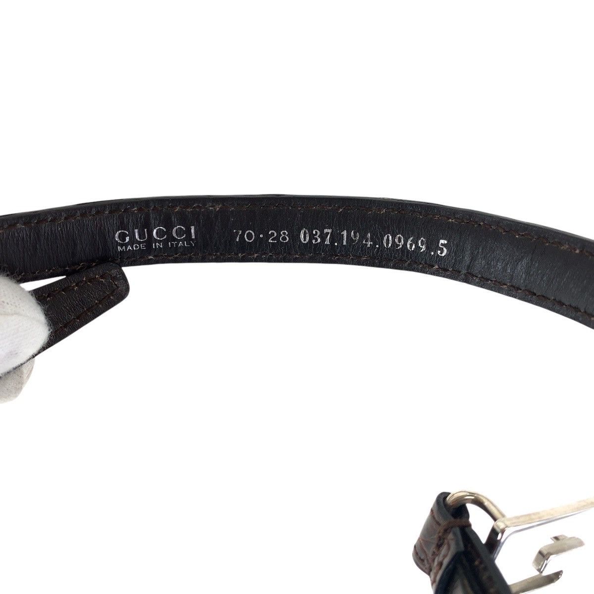 Gucci Gucci Gucci Crocodile Belt Natural Material Belt 03719409695 Size ONE SIZE - 3 Thumbnail