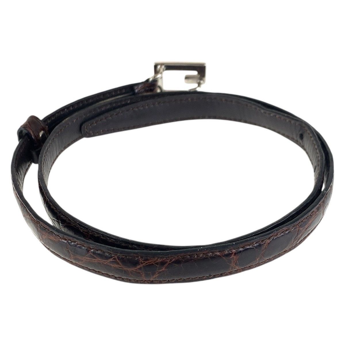 Gucci Gucci Gucci Crocodile Belt Natural Material Belt 03719409695 Size ONE SIZE - 2 Thumbnail