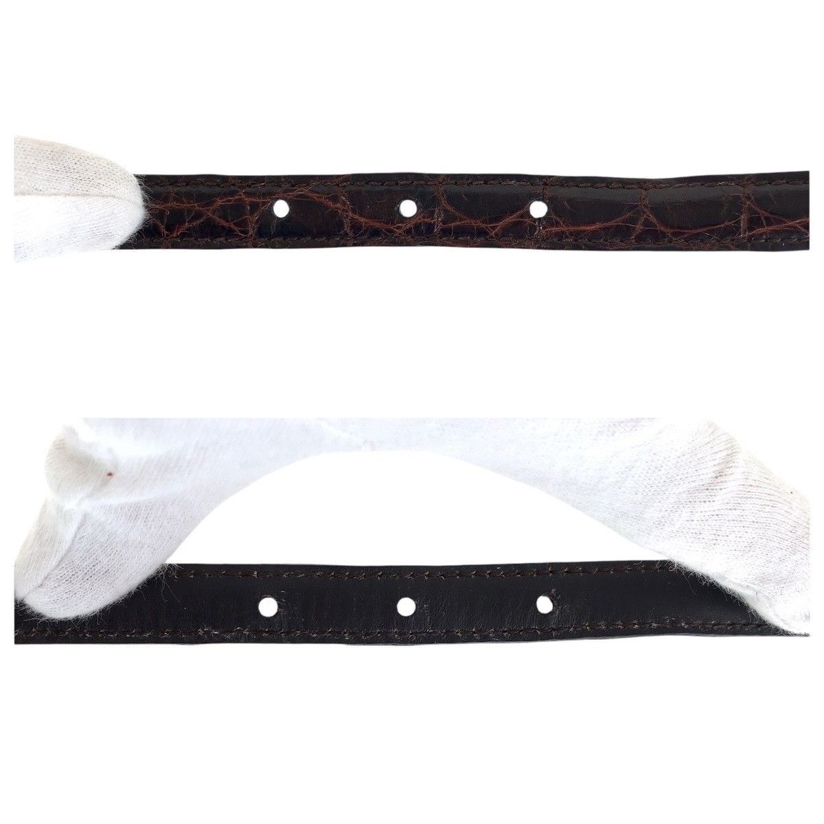Gucci Gucci Gucci Crocodile Belt Natural Material Belt 03719409695 Size ONE SIZE - 5 Thumbnail