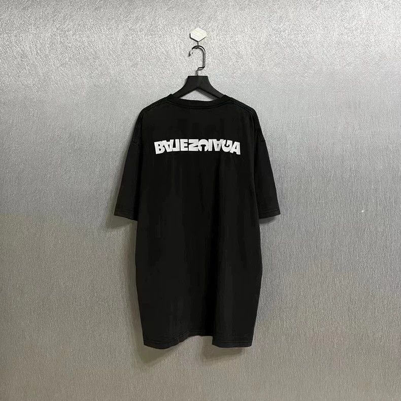 Balenciaga Balenciaga Reversed Logo Short Sleeve T-Shirt-yf Size US M / EU 48-50 / 2 - 2 Thumbnail