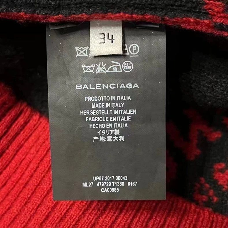 Balenciaga Balenciaga Red Sweater with Logo Design-yf Size US M / EU 48-50 / 2 - 3 Thumbnail