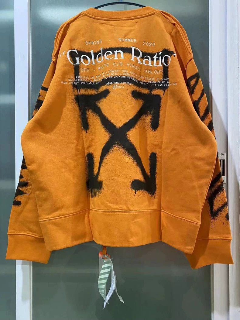 Officine Creative Off White Orange Graffiti Sweatshirt M-L-yf Size US M / EU 48-50 / 2 - 2 Thumbnail