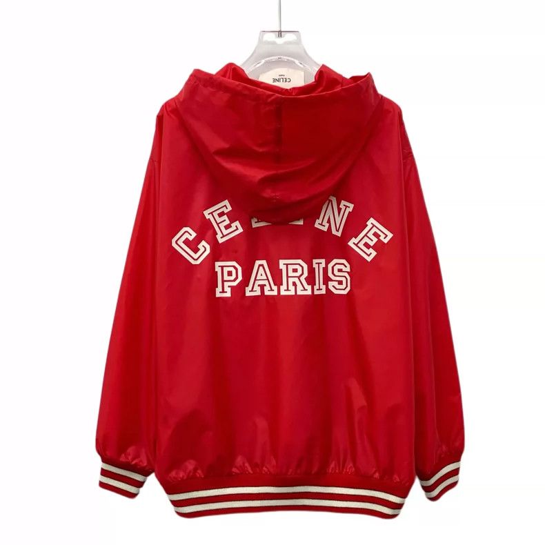 Celine Celine Red Striped Logo Hoodie Jacket Size S / US 4 / IT 40 - 2 Thumbnail