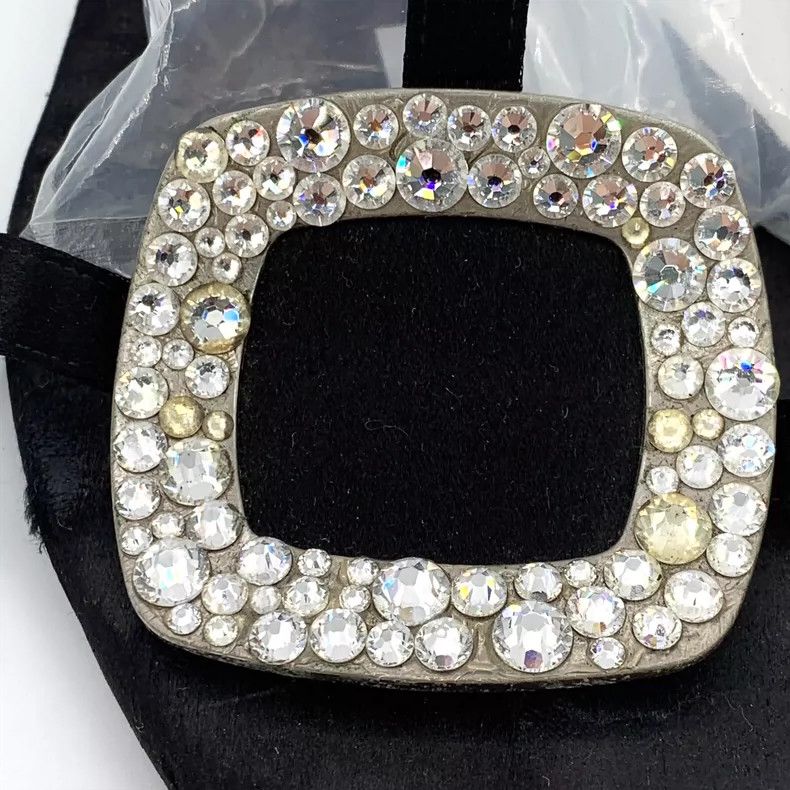 Roger Vivier Roger Vivier Black Casual Sandals with Rhinestones Size US 7 / IT 37 - 6 Thumbnail