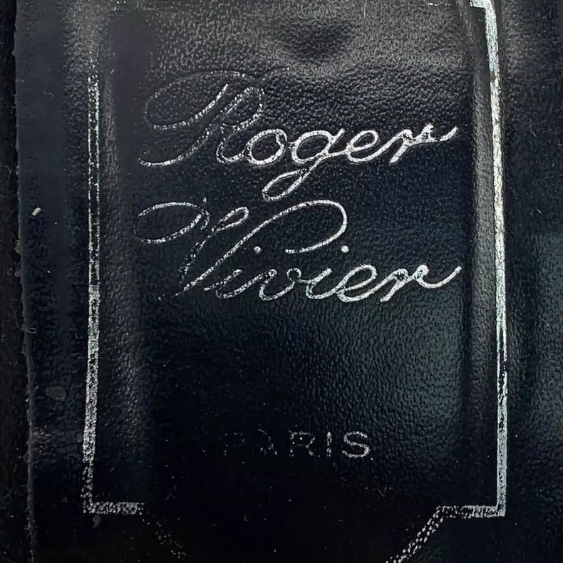 Roger Vivier Roger Vivier Black Casual Sandals with Rhinestones Size US 7 / IT 37 - 8 Thumbnail