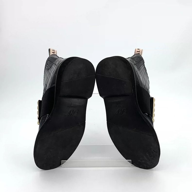 Roger Vivier Roger Vivier Black Chelsea Boots with Diamonds Size US 4 / IT 34 - 5 Thumbnail