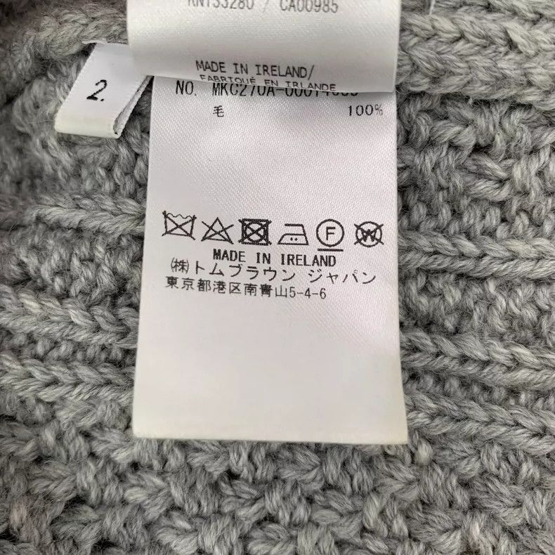 Thom Browne Thom Browne Gray V-neck Knitted Cardigan Size M / US 6-8 / IT 42-44 - 7 Thumbnail