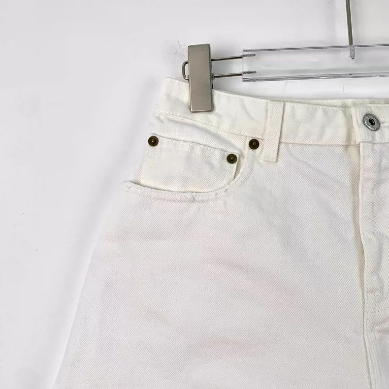 Miu Miu MiuMiu White Cotton Lace Denim Shorts Size 42" / US 20 - 3 Thumbnail