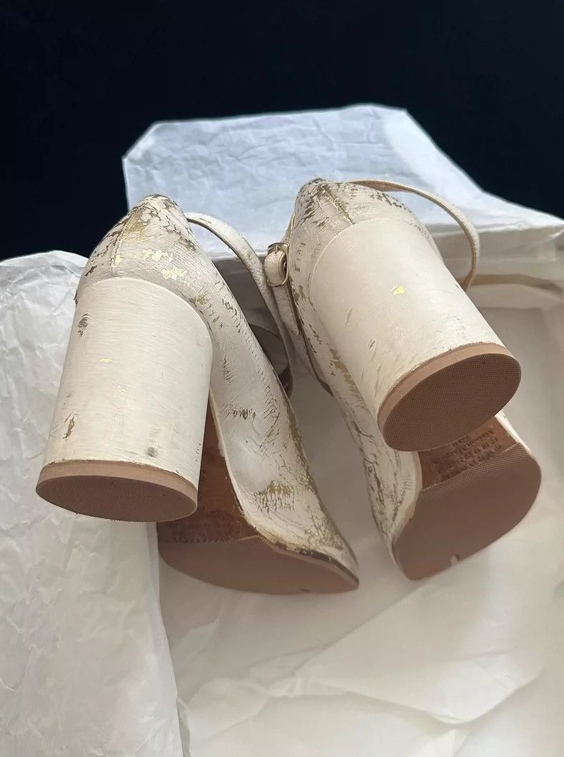 Maison Margiela Maison Margiela Tabi Heels Rare Gold Foil Size US 7 / IT 37 - 7 Thumbnail