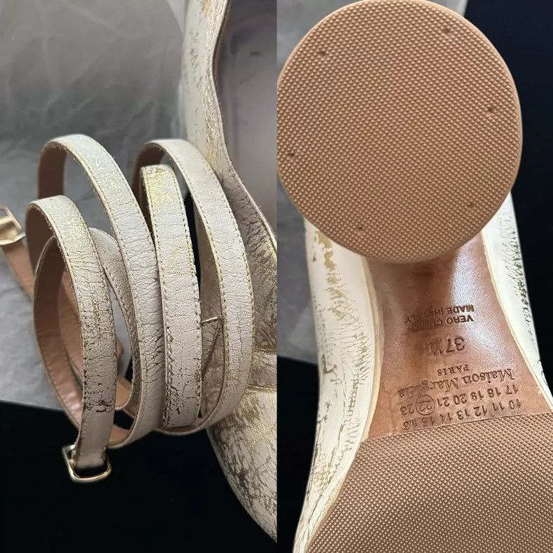 Maison Margiela Maison Margiela Tabi Heels Rare Gold Foil Size US 7 / IT 37 - 9 Thumbnail