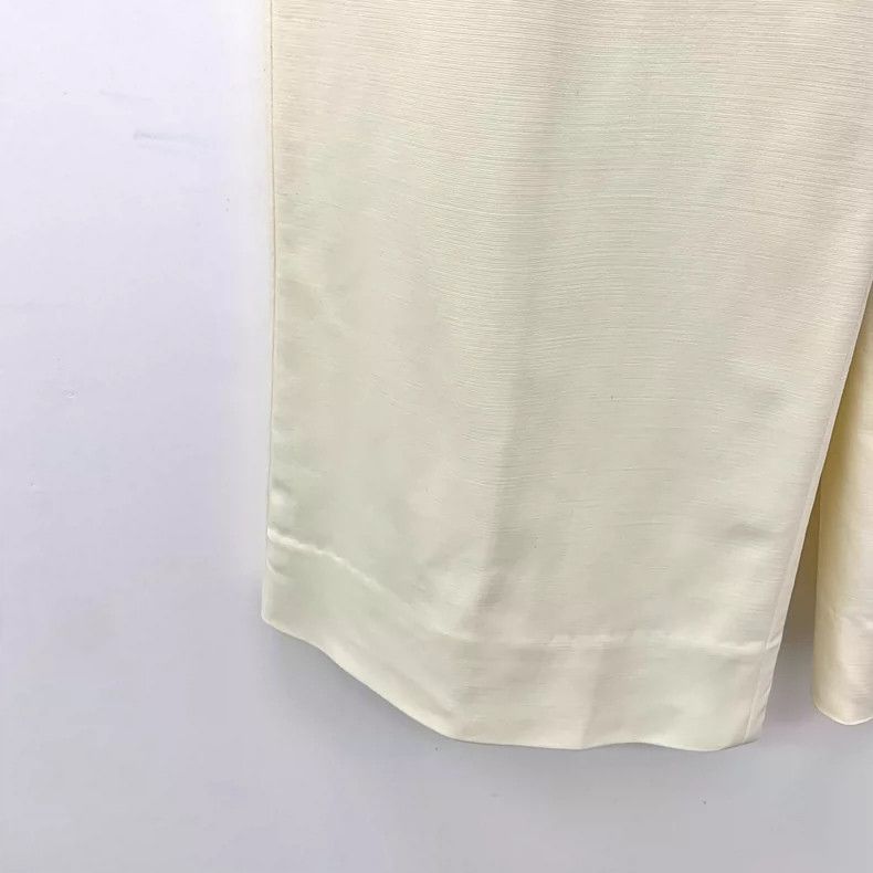 Max Mara Maxmara Cream Wide Leg Casual Trousers Size 38" / US 16 / IT 52 - 5 Thumbnail