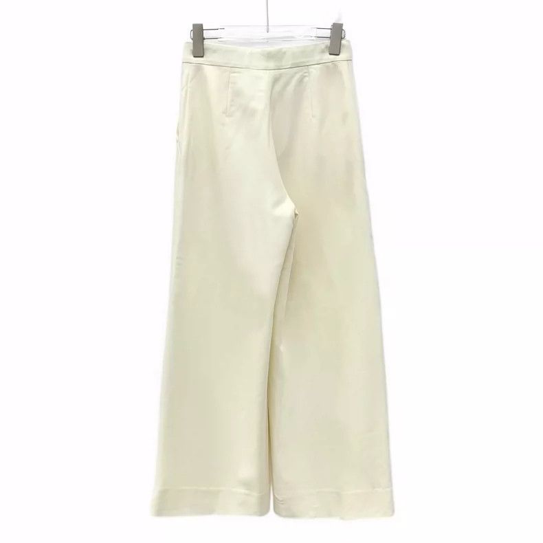 Max Mara Maxmara Cream Wide Leg Casual Trousers Size 38" / US 16 / IT 52 - 2 Thumbnail