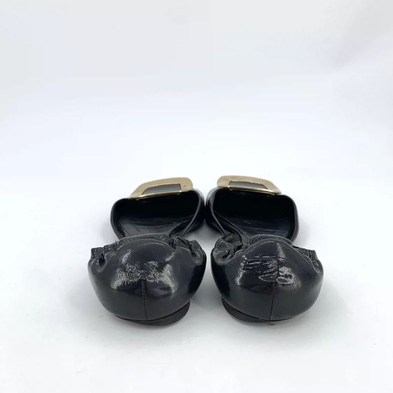 Roger Vivier Roger Vivier Black Flat Shoes with Buckle Size US 4 / IT 34 - 4 Thumbnail