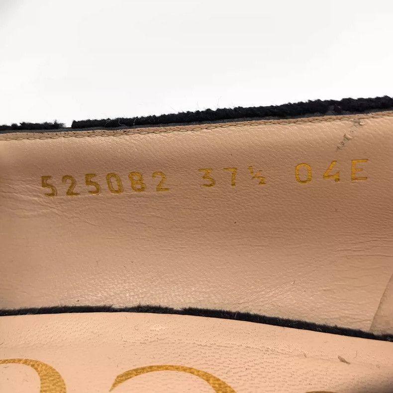 Gucci Gucci Black Logo Chain Loafers Suede Heels Size US 7 / IT 37 - 7 Thumbnail