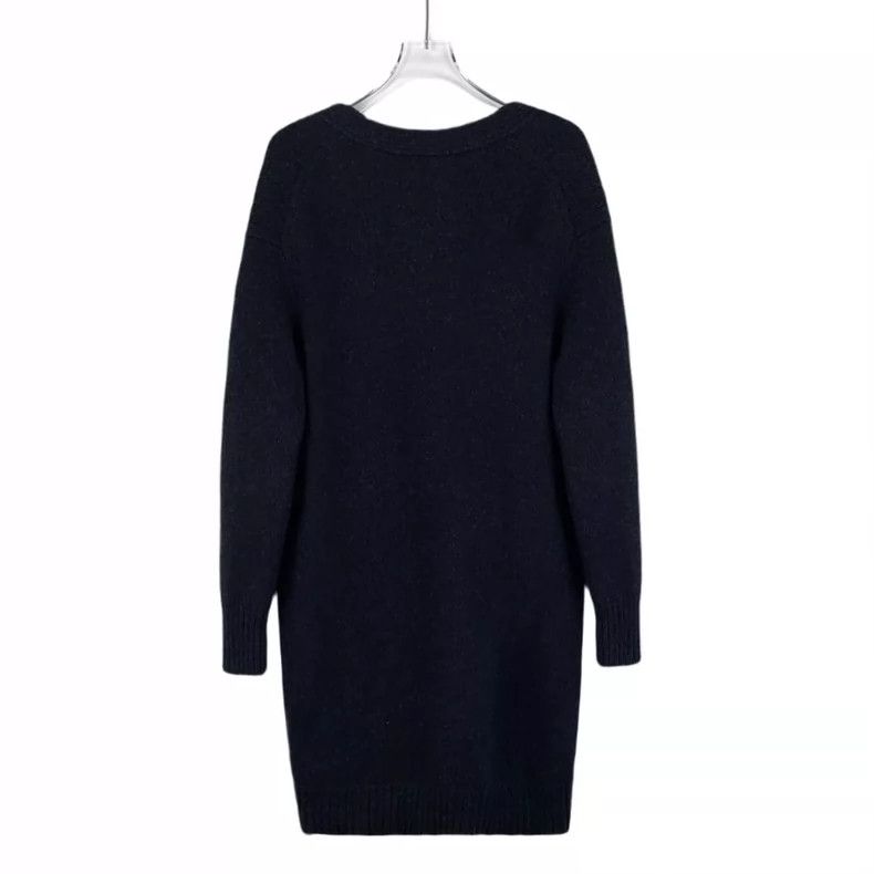Celine Celine Black Wool V-Neck Cardigan Sweater Size S / US 4 / IT 40 - 2 Thumbnail