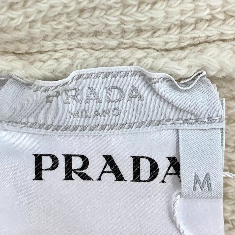 Prada Prada Beige Wool Knitted Beanie Hat Size ONE SIZE - 8 Thumbnail