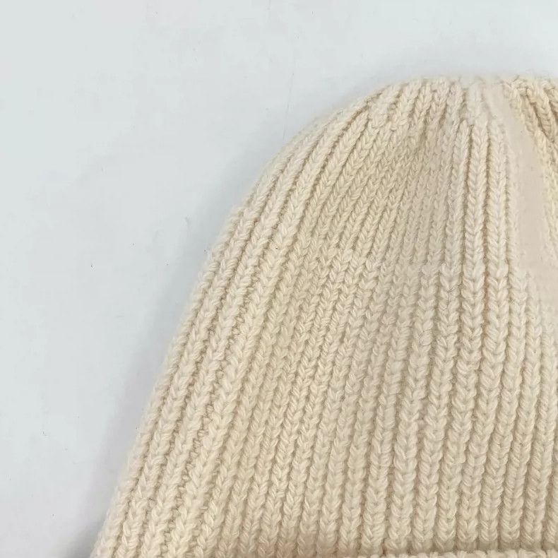 Prada Prada Beige Wool Knitted Beanie Hat Size ONE SIZE - 5 Thumbnail