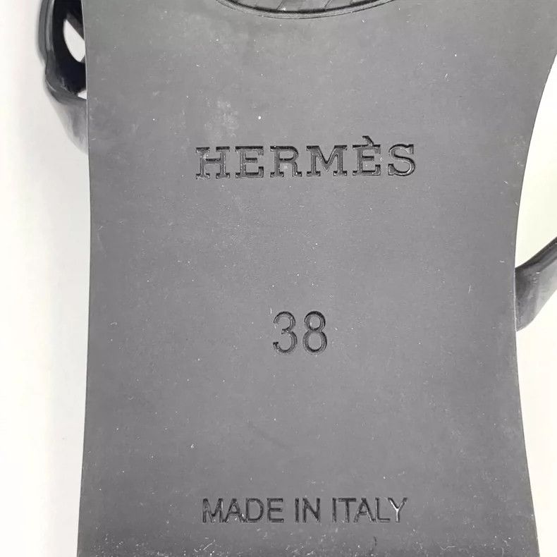 Hermes Hermes Black Chain Flat Casual Sandals Size US 7 / IT 37 - 6 Thumbnail