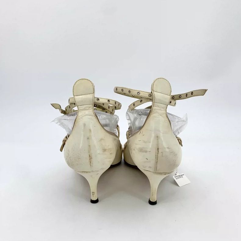 Valentino Valentino Beige Strappy High Heel Shoes Size US 7 / IT 37 - 4 Thumbnail
