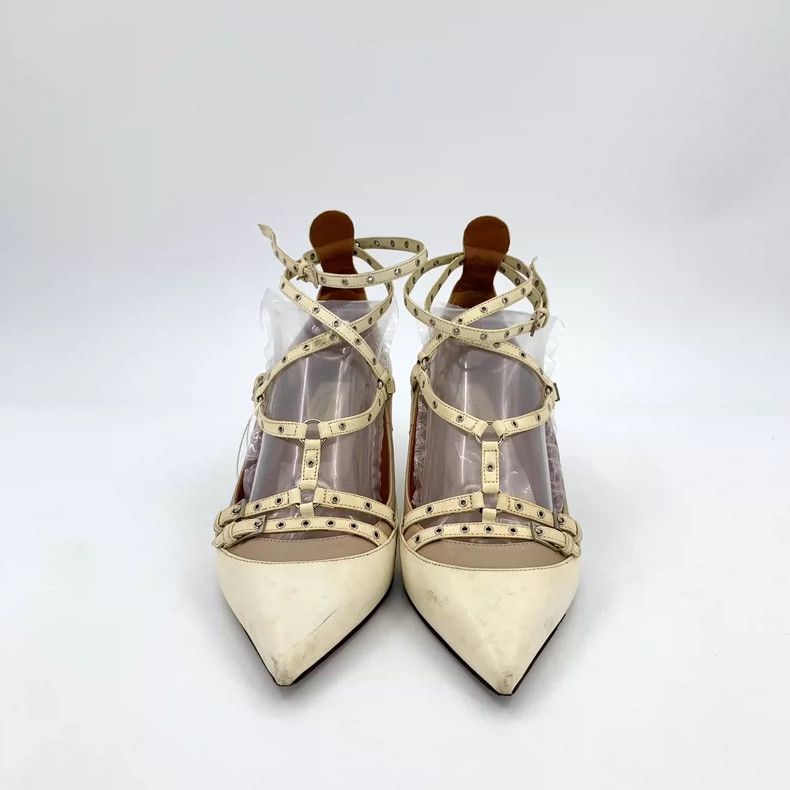 Valentino Valentino Beige Strappy High Heel Shoes Size US 7 / IT 37 - 3 Thumbnail