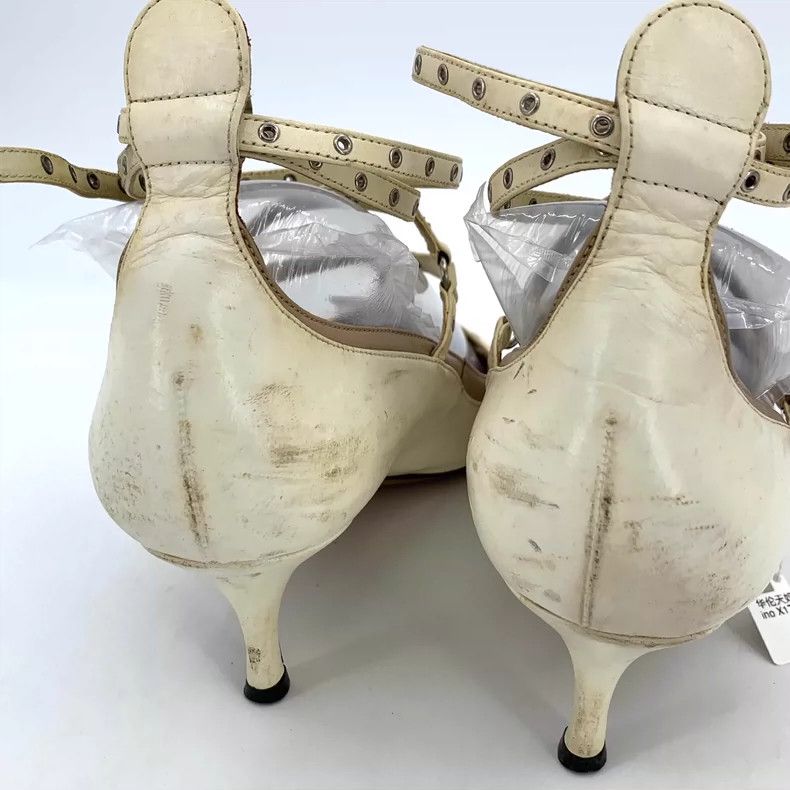 Valentino Valentino Beige Strappy High Heel Shoes Size US 7 / IT 37 - 9 Thumbnail