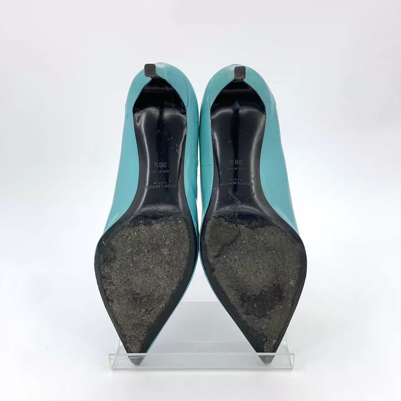 Saint Laurent Paris Saint Laurent Blue Leather High Heels Size 38.5 Size US 8 / IT 38 - 5 Thumbnail