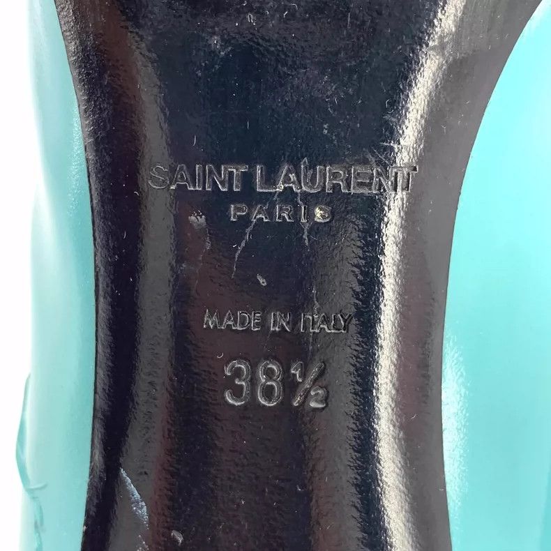 Saint Laurent Paris Saint Laurent Blue Leather High Heels Size 38.5 Size US 8 / IT 38 - 6 Thumbnail