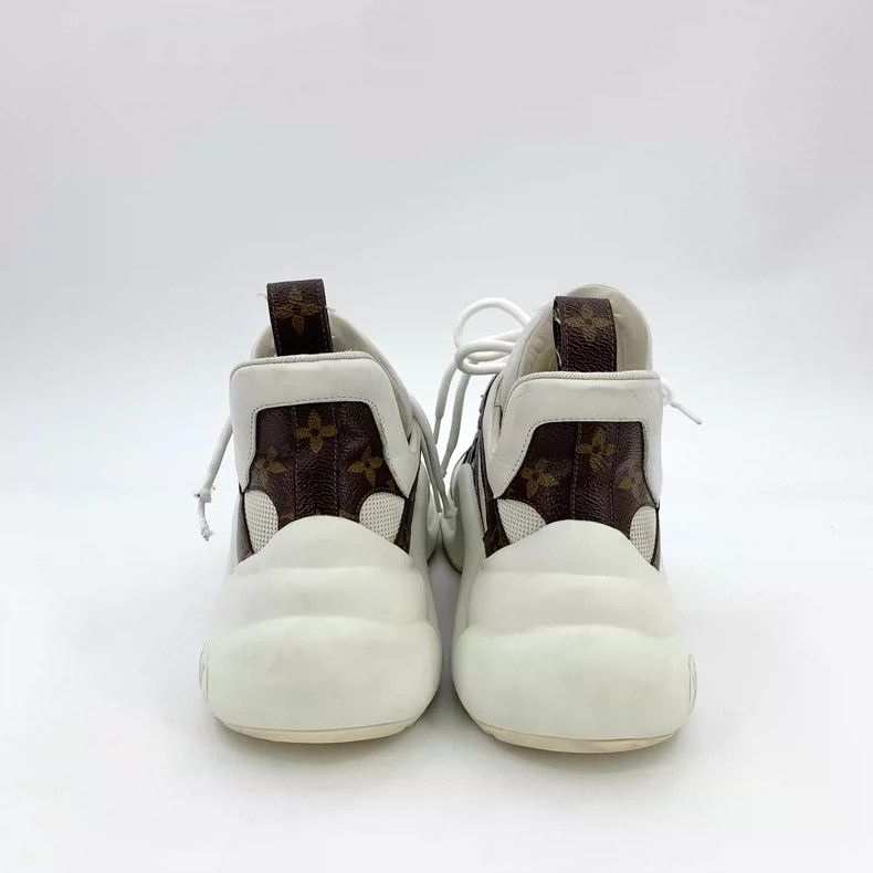 Louis Vuitton Louis Vuitton White Logo Thick Sole Sneakers Size US 10 / EU 43 - 4 Thumbnail
