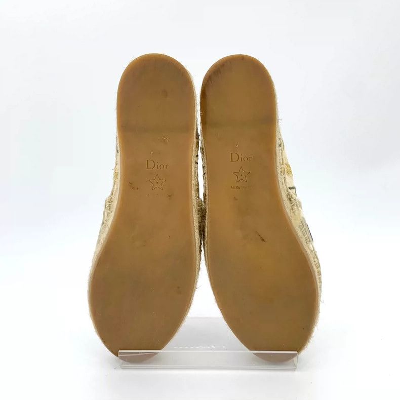 Dior Christian Dior Beige Floral Slip-On Fisherman Shoes Size US 6 / IT 36 - 5 Thumbnail