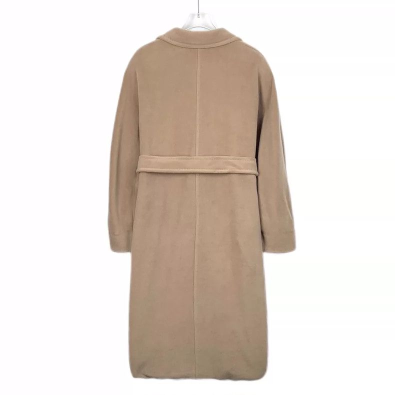 Max Mara Maxmara Brown Wool Double-Breasted Coat Size XXS / US 00 / IT 34 - 2 Thumbnail