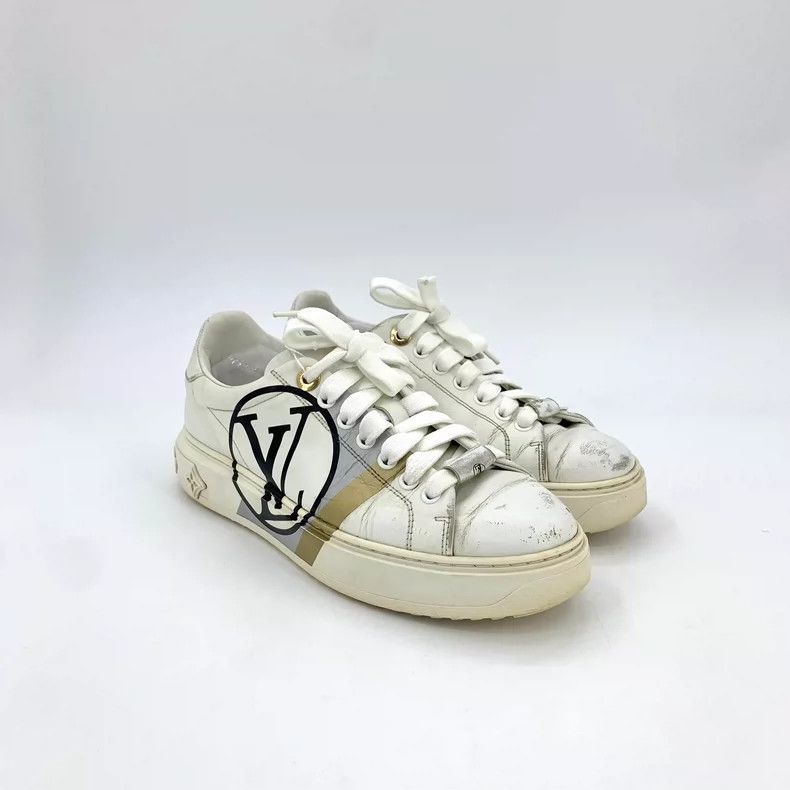 Louis Vuitton Louis Vuitton White Logo Casual Sneakers Size 37 Size US 6 / IT 36 - 2 Thumbnail