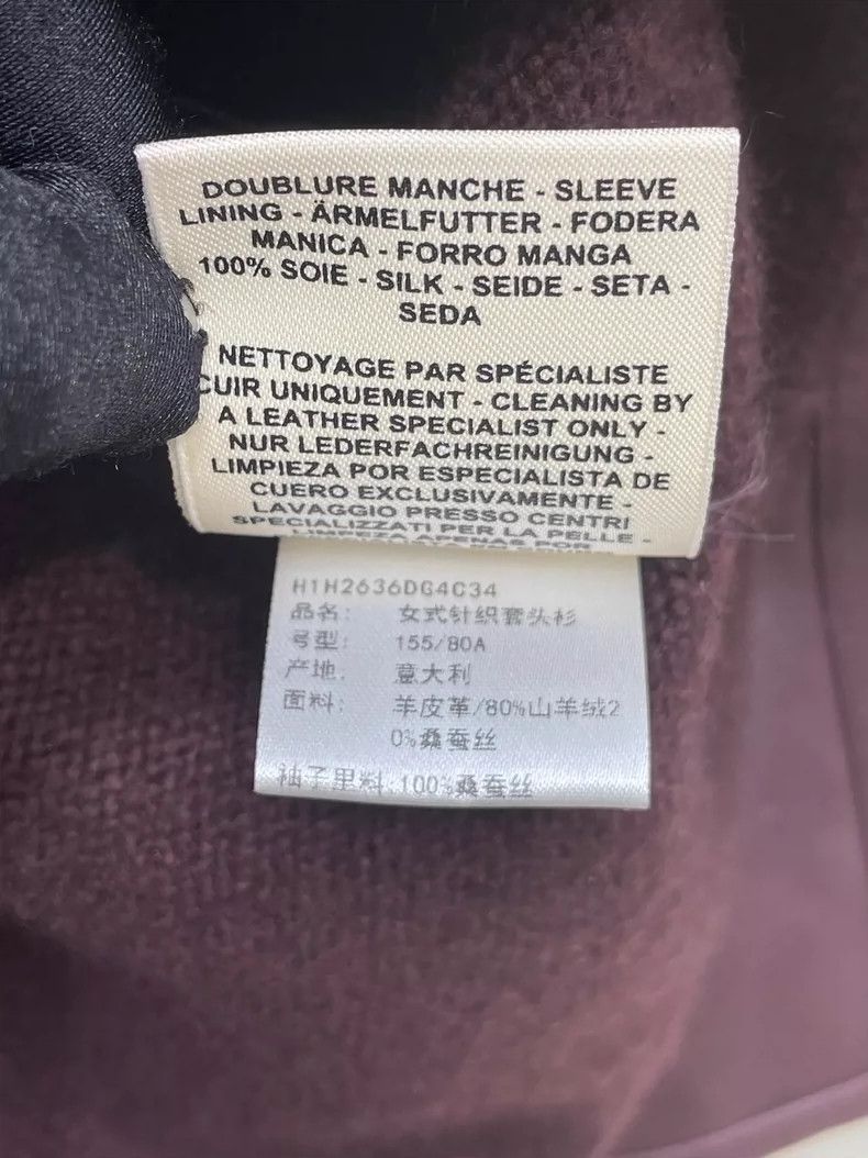 Hermes Hermes Wool Cashmere Sweater with Leather Sleeves Size XS / US 0-2 / IT 36-38 - 6 Thumbnail