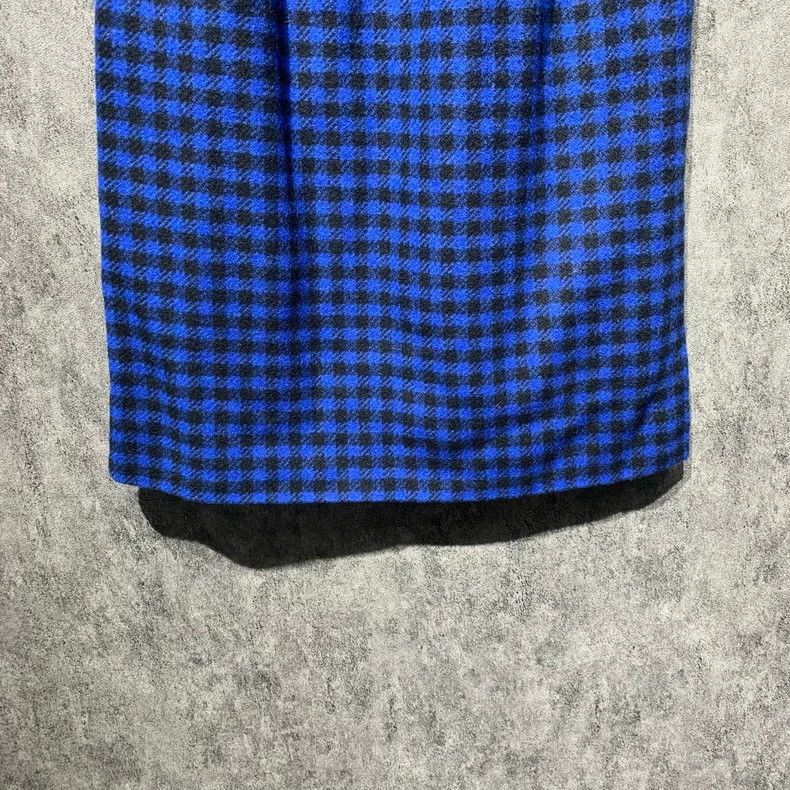 Yves Saint Laurent Blue Checkered Skirt Size M by YSL Size 23" - 8 Thumbnail