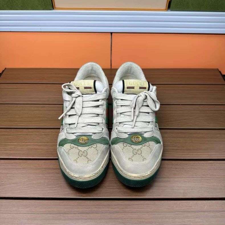 Gucci Gucci Green Dirty Sneakers Size 36.5 Size US 6 / IT 36 - 4 Thumbnail