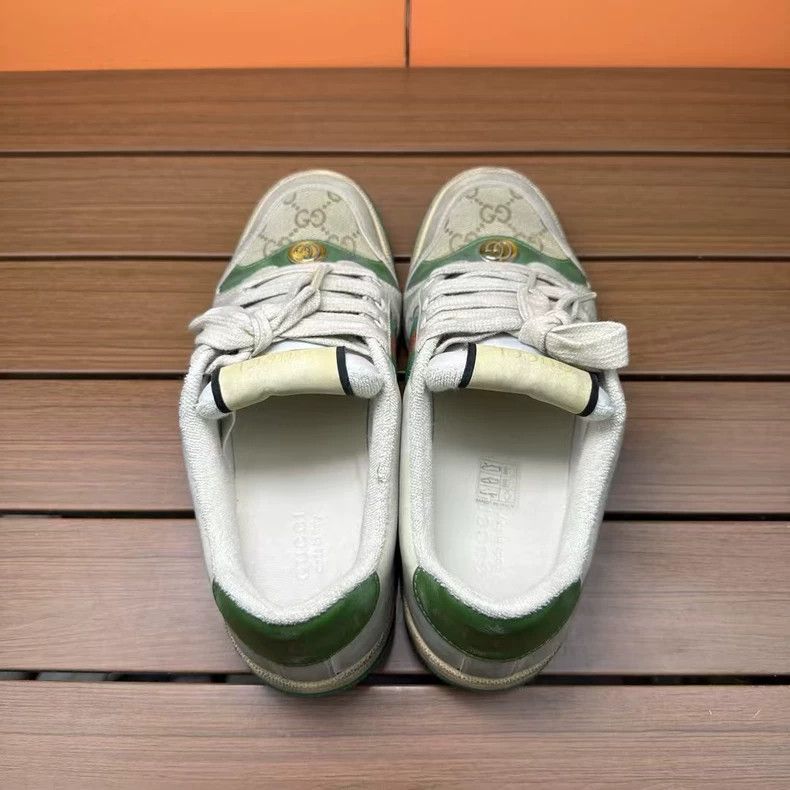 Gucci Gucci Green Dirty Sneakers Size 36.5 Size US 6 / IT 36 - 5 Thumbnail