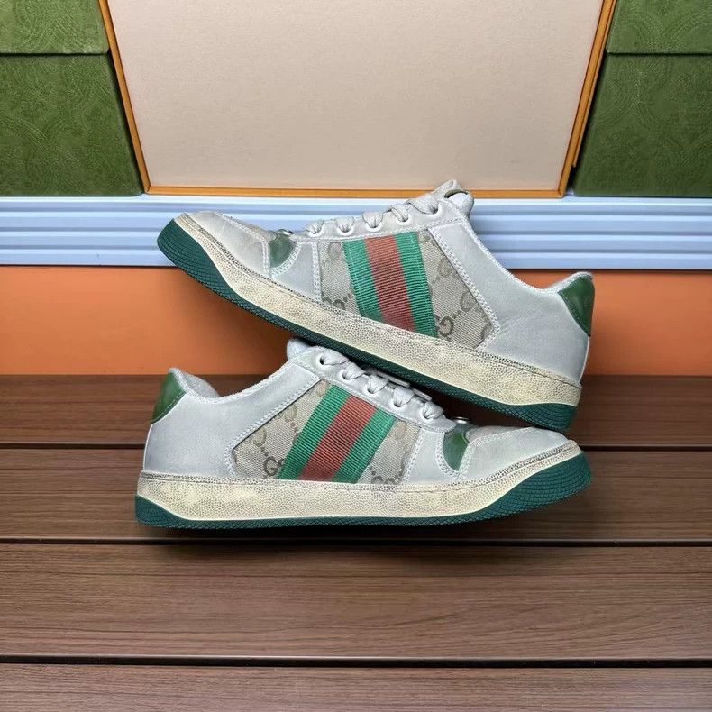 Gucci Gucci Green Dirty Sneakers Size 36.5 Size US 6 / IT 36 - 2 Thumbnail