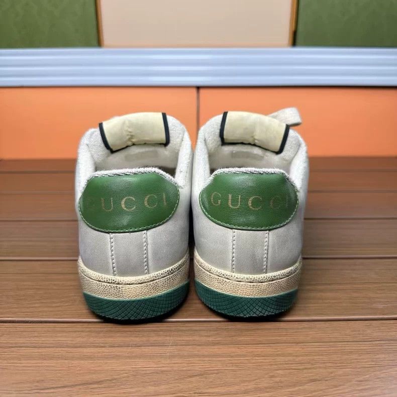 Gucci Gucci Green Dirty Sneakers Size 36.5 Size US 6 / IT 36 - 6 Thumbnail