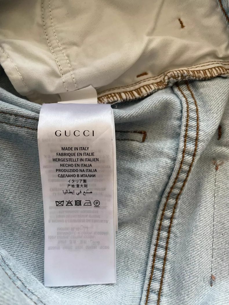 Gucci Gucci Flared Denim Pants with Heart Embroidery Size 42" / US 20 - 8 Thumbnail
